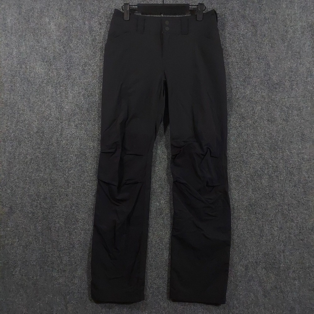 REI Co-op Rain Pants Womens 4 Black Stretch Nylon Hiking Outdoor Travel